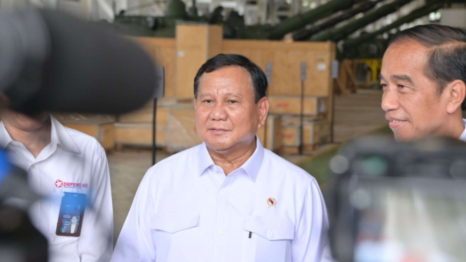 Capres Prabowo Subianto bersama Presiden Jokowi