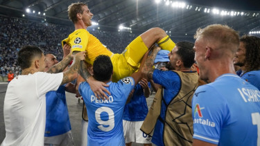 Ivan Provedel saat Lazio vs Atletico Madrid