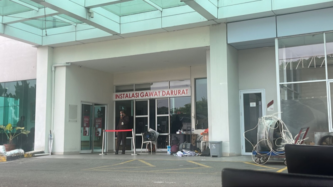 Lokasi ledakan di RS Eka Hospital BSD