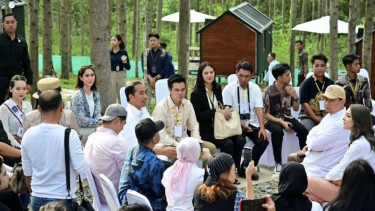 Jokowi dan sejumlah artis berkunjung ke IKN.