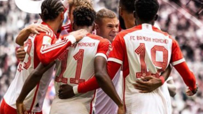 Selebrasi pemain Bayern Munich