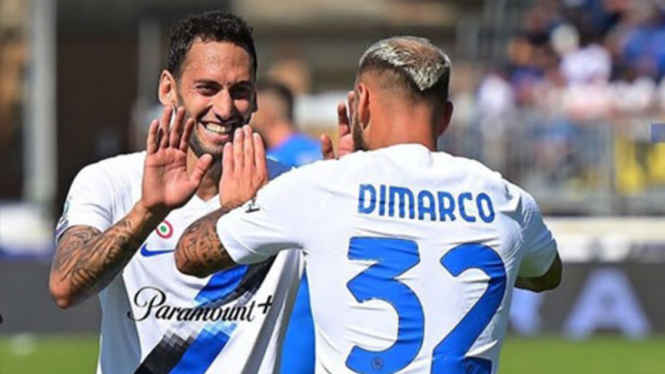 Selebrasi pemain Inter Milan