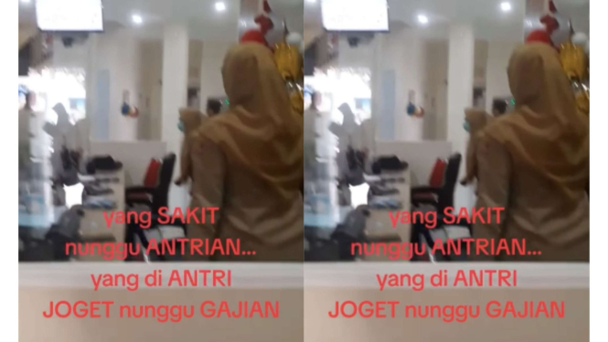 Pegawai puskesmas diduga joget saat sedang ada antrian pasien