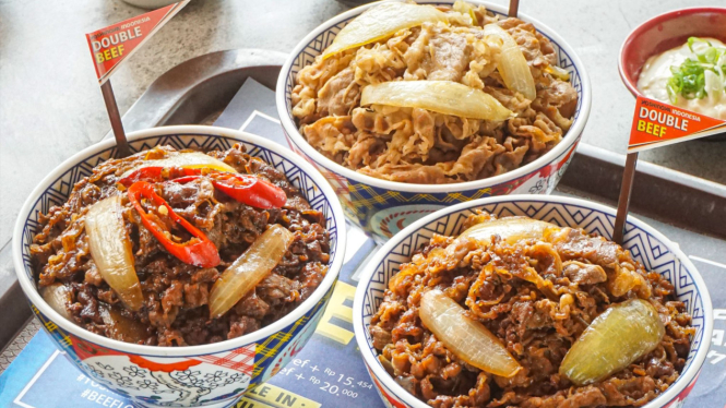 Deretan menu andalan restoran Yoshinoya