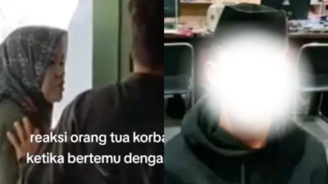 Ibu korban penganiayaan siswa SMP di Cilacap marah-marah di depan pelaku