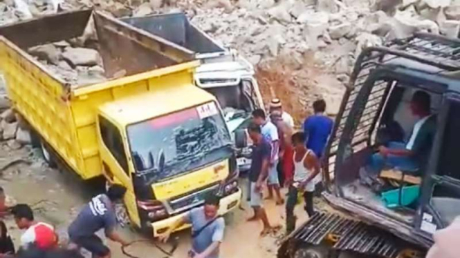 Penambang batu tewas di Sumatera Utara.