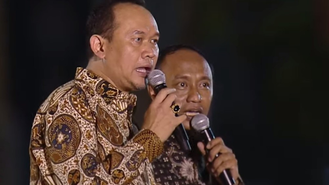 Cak Lontong dan Akbar di acara Istana Berbatik
