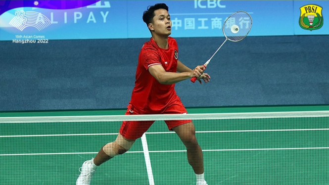 Tunggal putra Indonesia Anthony Sinisuka Ginting