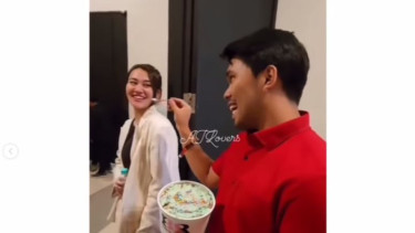 Thariq Halilintar dengan Aaliyah Massaid
