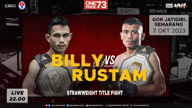 Duel Rematch Billy Pasulatan vs Rustam Hutajulu di One Pride MMA 73 Semarang