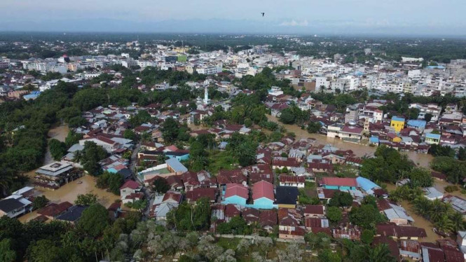 4 Kecamatan di Kota Binjai, Sumatera Utara terdampak banjir.