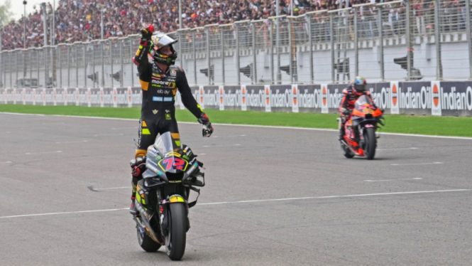 Pembalap Mooney VR46 Racing Team, Marco Bezzecchi