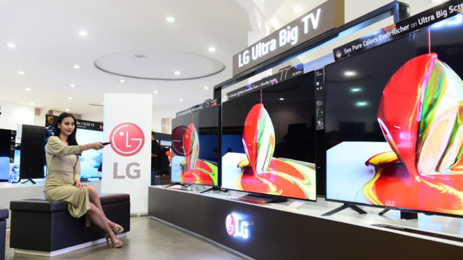 TV besar LG.