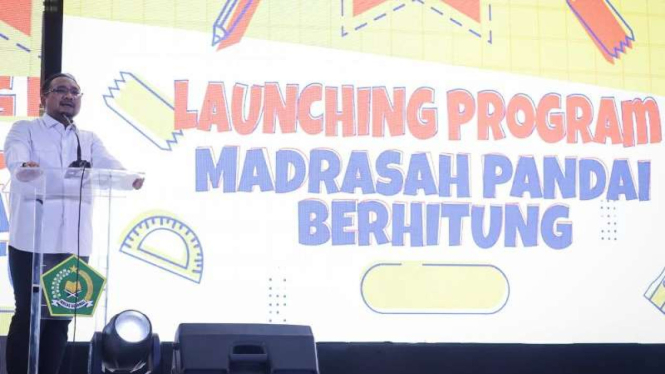 Menteri Agama Yaqut Cholil Qoumas merilis program Madrasah Pandai Berhitung