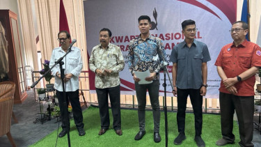 Kwartir Nasional Gerakan Pramuka melakukan konferensi pers