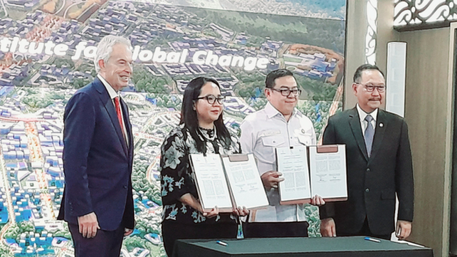 Otorita Ibu Kota Nusantara (OIKN) dan Tony Blair Institute meneken kota kesepahaman atau MoU untuk pengembangan zona riset dan inovasi di Nusantara.