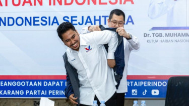 Najmi Mumtaza Rabbany alias Gus Najmi saat dilantik jadi kader Perindo.