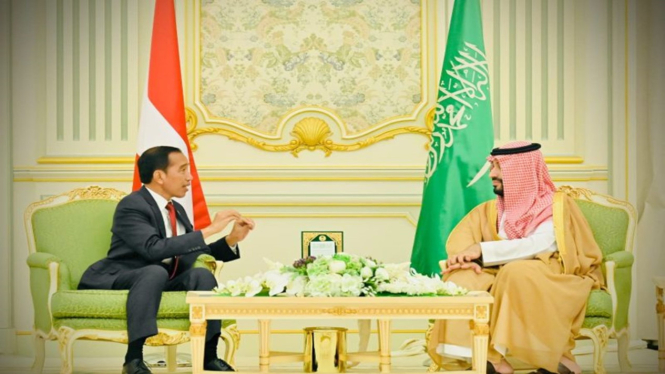 Presiden Jokowi bertemu PM Arab Saudi Mohammed bin Salman al-Saud