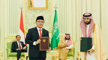 Penandatanganan MoU BPJPH Kemenag dengan pemerintah Arab Saudi  