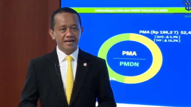 Menteri Investasi Bahlil Lahadalia.