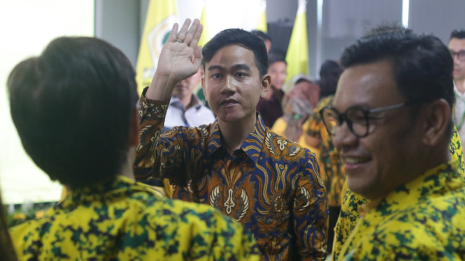 Wali Kota Solo Gibran Rakabuming yang sudah dideklarasikan jadi bacawapres Prabowo Subianto.