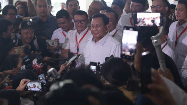 Prabowo Subianto saat Rapimnas Partai Gerindra
