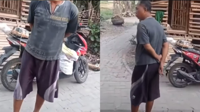 Kesal Paket Datang tak Sesuai Pesanan, Bapak-bapak Tahan Motor Kurir