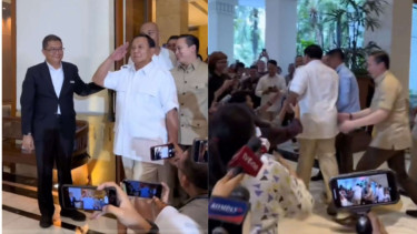 Momen Prabowo Prank Wartawan