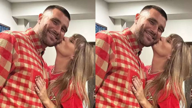 Taylor Swift cium mesra Travis Kelce