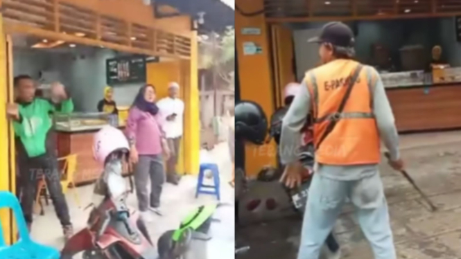 Jukir Liar Ancam Pukul Ojol dengan Palu, Diduga Gegara Persoalan Uang Parkir