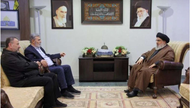 Pemimpin kelompok bersenjata Hizbullah, Hamas, dan Jihad Islam