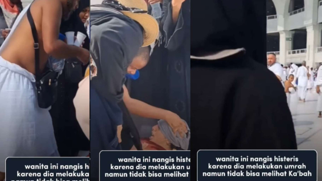Wanita Histeris Tak Bisa Lihat Ka'bah