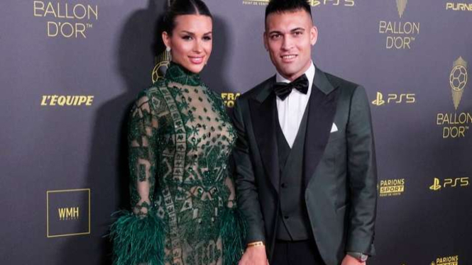 Lautaro Martinez bersama istrinya Agustina Gandolfo