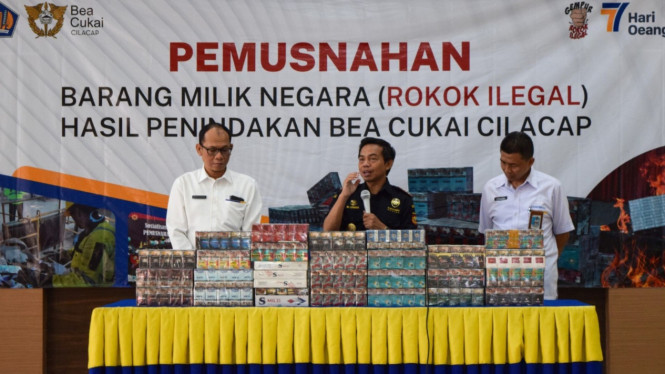 Bea Cukai Cilacap musnahkan 1.807.787 batang rokok ilegal