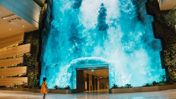 Air terjun digital Changi Airport