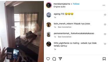 Maling ketiduran saat beraksi.