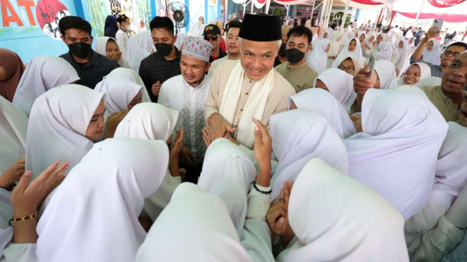 Ganjar Pranowo di Ponpes Arrahman, Palembang Sumatera Selatan