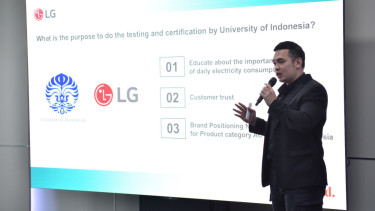 Head of Product Marketing Air Solution LG Electronics Indonesia Abhinyano.