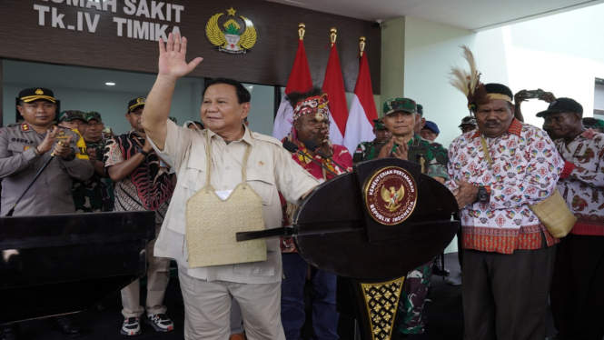 Menteri Pertahanan Prabowo Subianto melakukan kunjungan kerja ke Papua