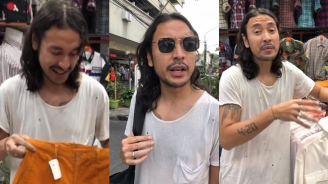 Gaya Ello belanja baju manggung pakai kaos oblong bolong