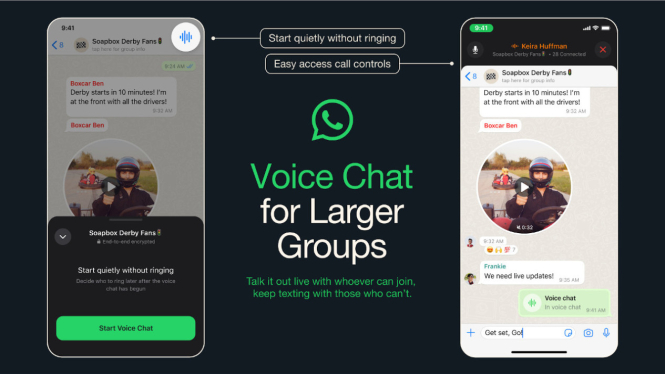 Fitur Obrolan Suara WhatsApp.