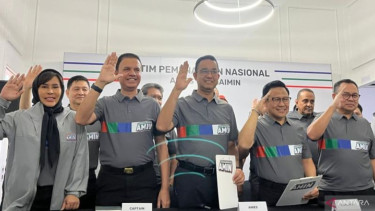 Anies Baswedan umumkan Timnas Pemenangan Amin.
