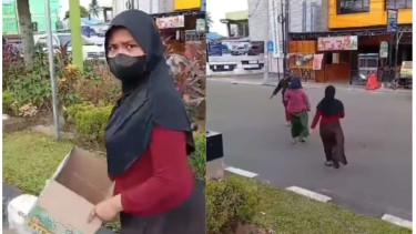 Tiga Wanita Minta Sumbangan Atas Nama Palestina