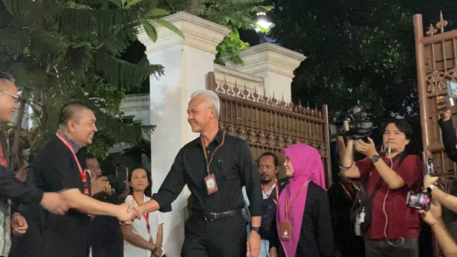 Ganjar Pranowo jelang pengundian nomor urut pasangan Capres-Cawapres ke KPU.