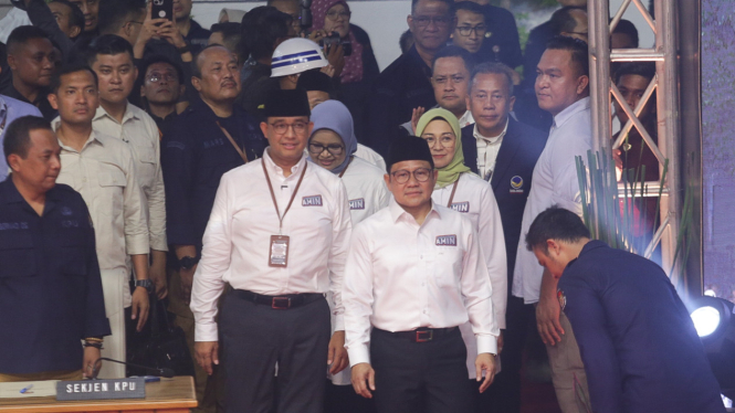 Paslon Capres-cawapres nomor urut 1 Anies Baswedan-Muhaimin Iskandar