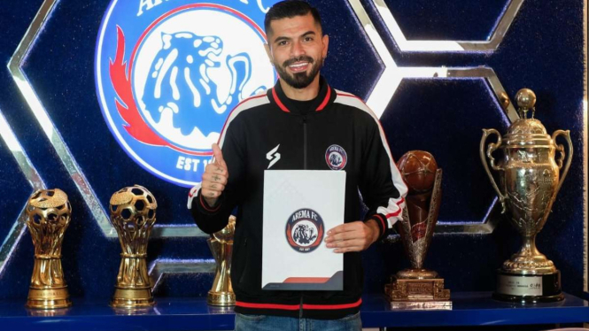 Pemain baru Arema FC, Julian Guevara.