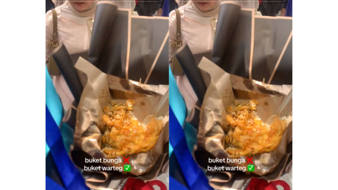 Viral wisudawan dikasih buket nasi warteg