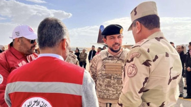 Putra Mahkota Yordania Al Hussein bin Abdullah di El Arish, Mesir