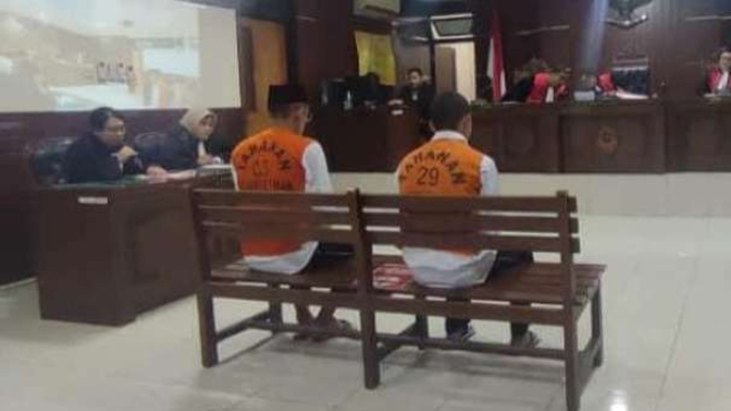 Dua terdakwa kasus mutilasi mahasiswa UMY.