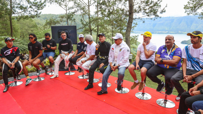 jumpa pers Grand Final APRC Danau Toba 2023, di The Kaldera Toba Nomadic Escape